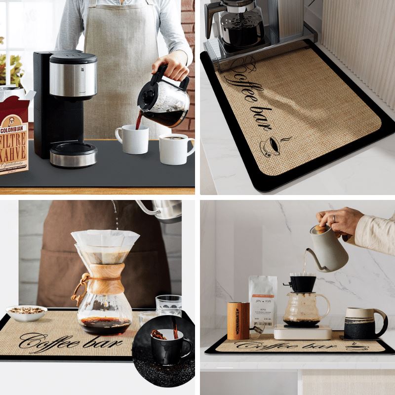 Tapis de cuisine antidérapant ultra-absorbant pour évier