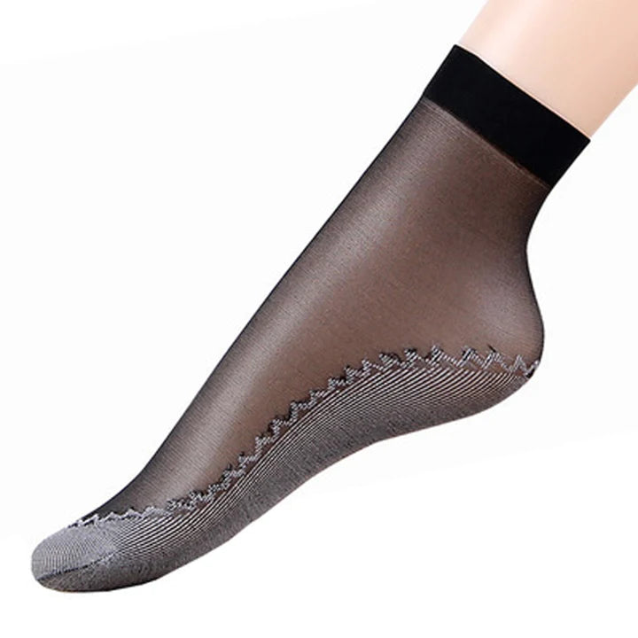 10 Paires de Chaussettes Femme en Coton Antidérapantes et Soyeuses