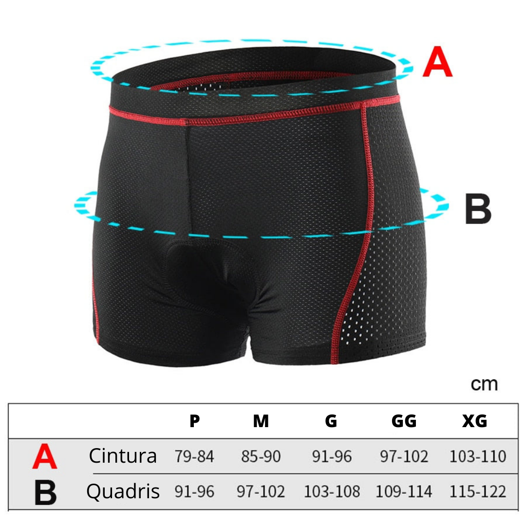 Short Cycliste avec Coussinet en Gel 5D