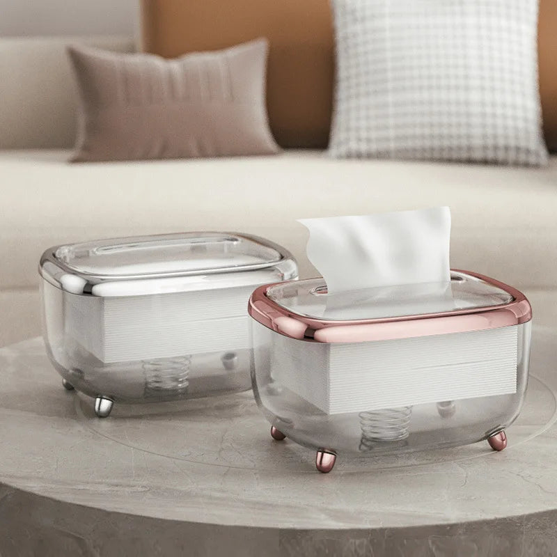 Boîte à Mouchoirs Élégante et Transparente