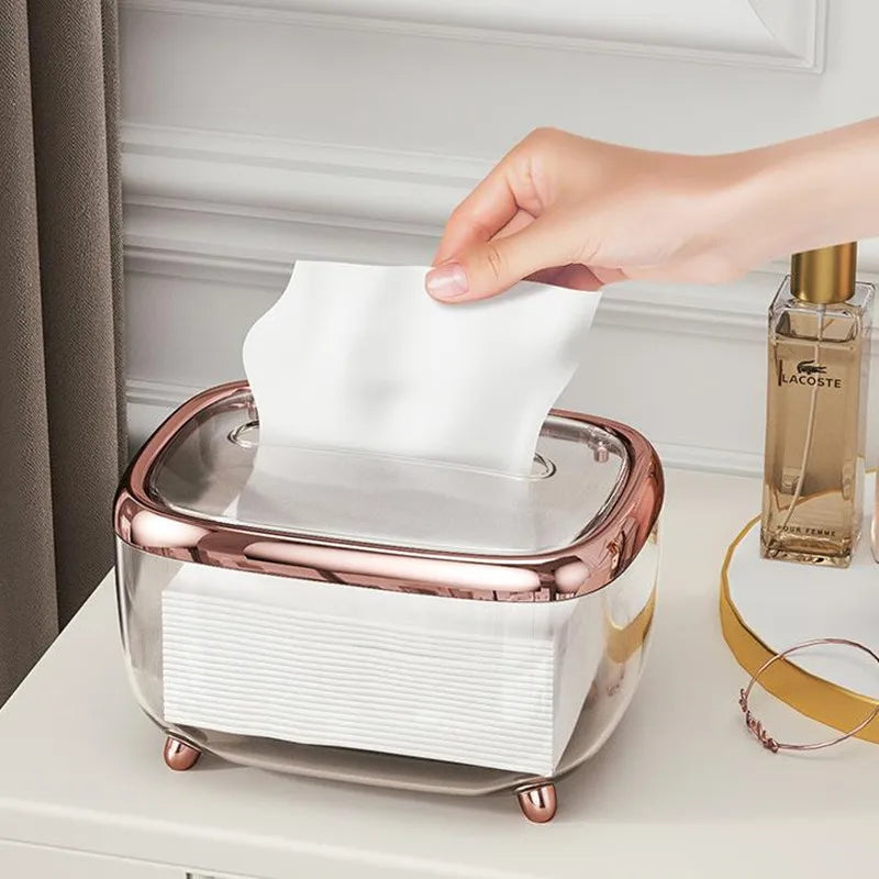 Boîte à Mouchoirs Élégante et Transparente