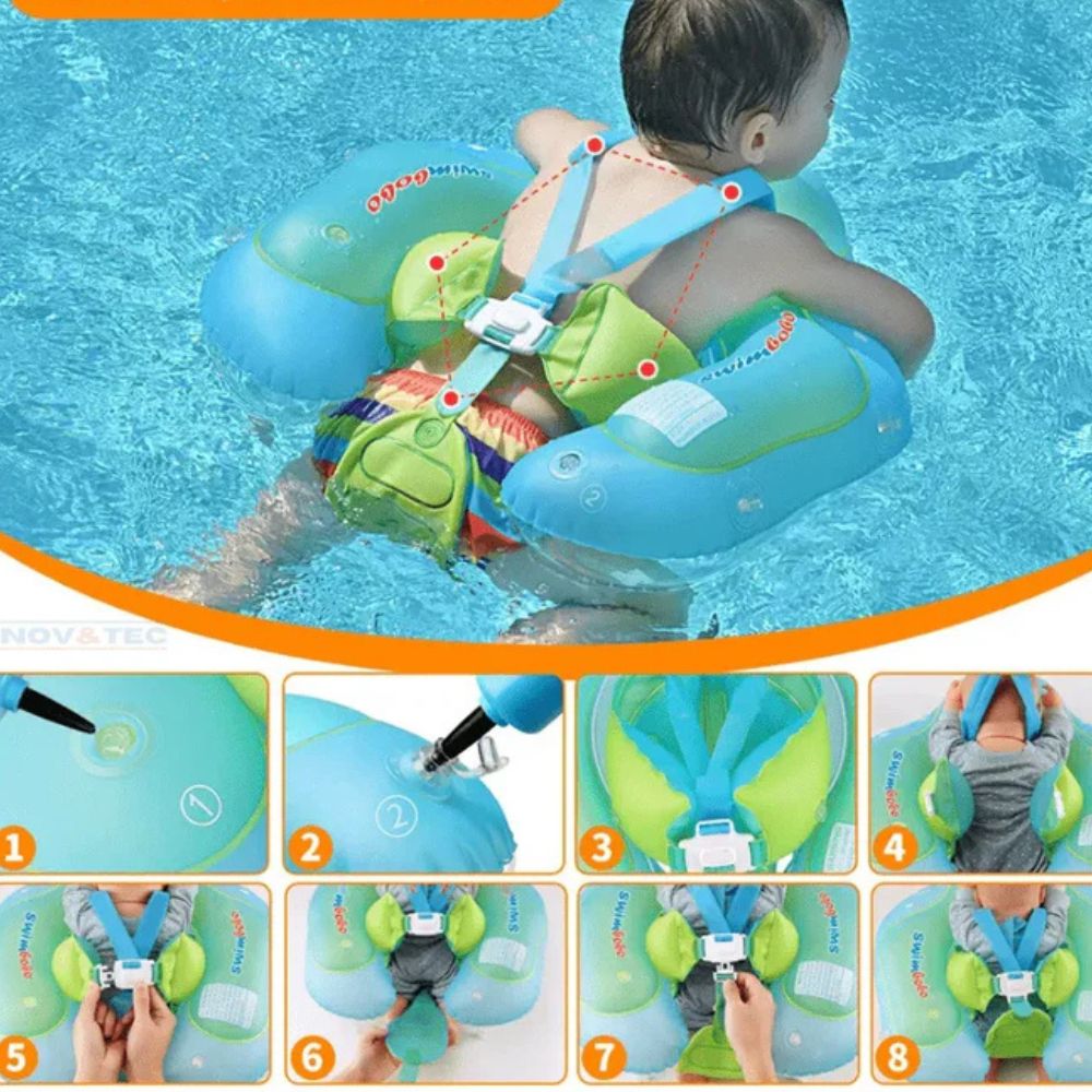 Bouée Gonflable pour Enfant avec Protection Solaire Amovible - BabySun
