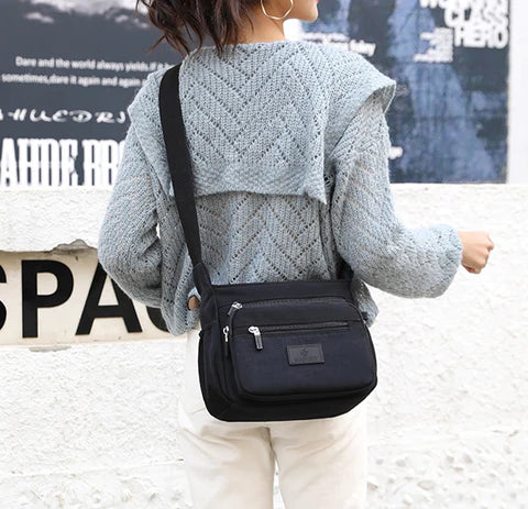 Sac Compact en Nylon Résistant à l'Eau et Fermeture Zippée