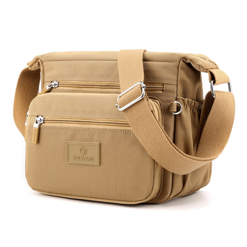 Sac Compact en Nylon Résistant à l'Eau et Fermeture Zippée