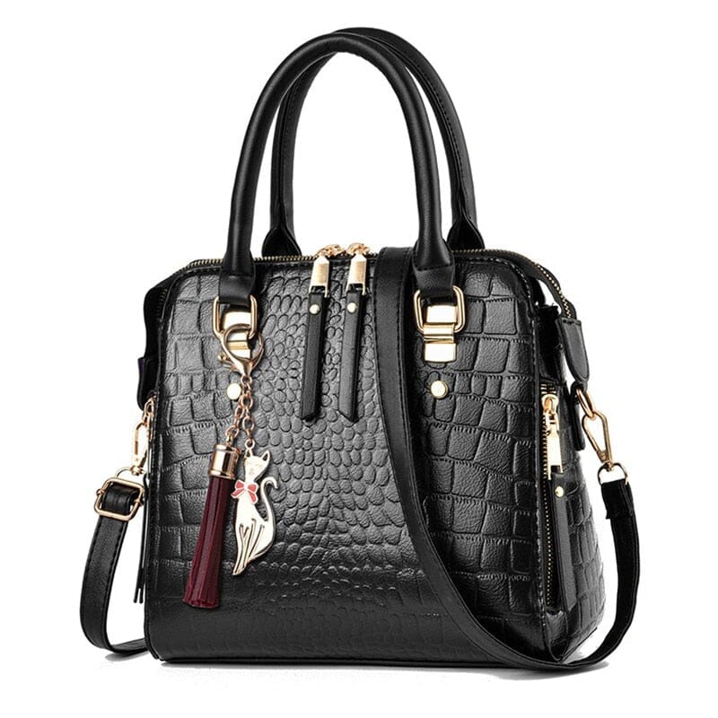 Sac à Main en Cuir pour Femme au Motif Crocodile