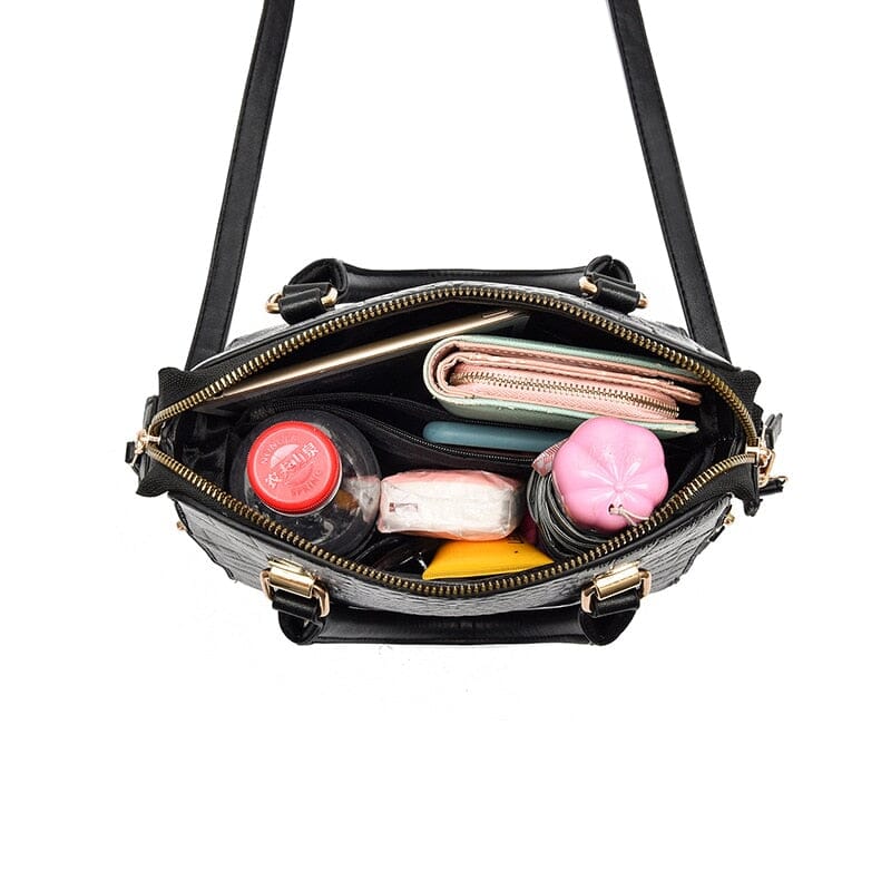 Sac à Main en Cuir pour Femme au Motif Crocodile