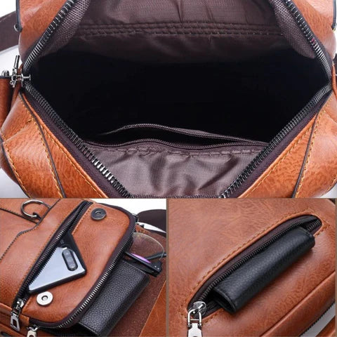 Sac Homme Jеер en Cuir + Portefeuille en Cuir Offert