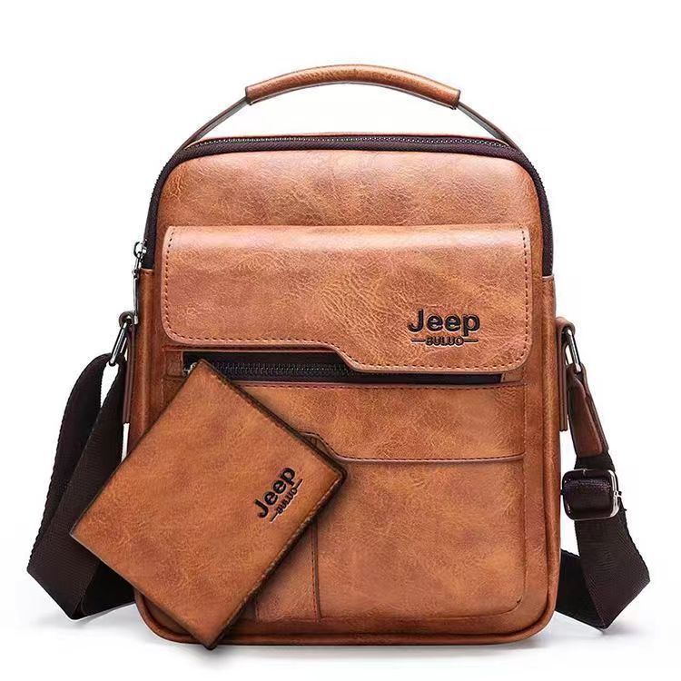 Sac Homme Jеер en Cuir + Portefeuille en Cuir Offert