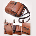 Sac Homme Jеер en Cuir + Portefeuille en Cuir Offert