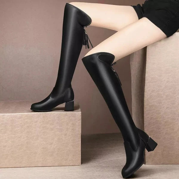 Botte Femme Tige Haute en Cuir Écologique - Lady Conforty