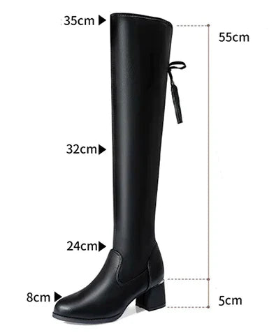 Botte Femme Tige Haute en Cuir Écologique - Lady Conforty