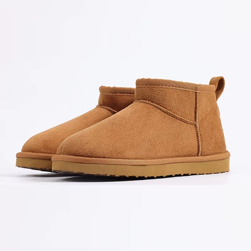 Bottes Femme d’Hiver à Doublure en Peluche et Tige Basse
