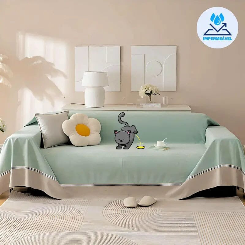 Housse de Protection de Canapé Anti-Pipi pour Chiens et Chats en Chenille