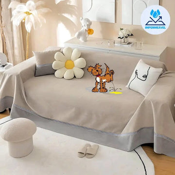 Housse de Protection de Canapé Anti-Pipi pour Chiens et Chats en Chenille