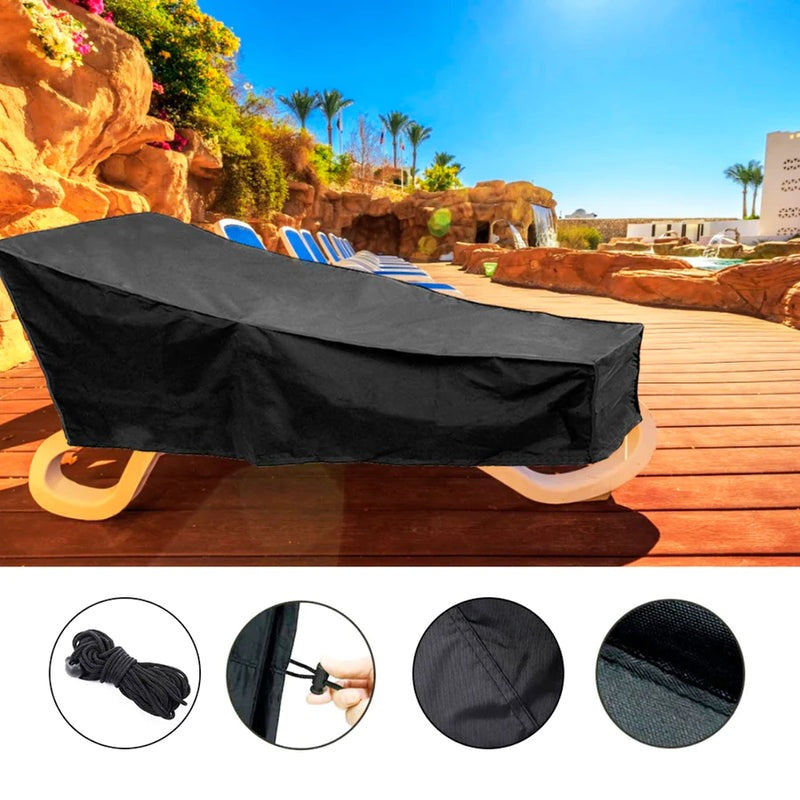 Housse de Protection pour Chaise Longue Étanche pour Usage Extérieur