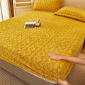 Housse de Matelas d'Hiver Matelassée en Velours