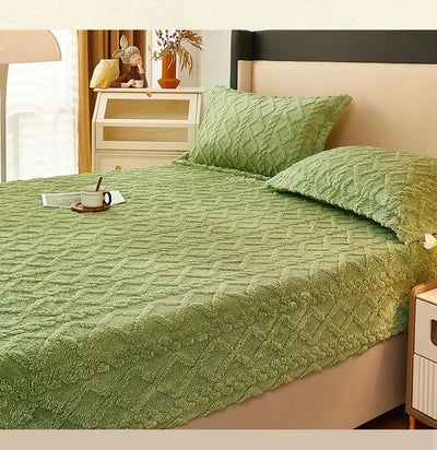Housse de Matelas d'Hiver Matelassée en Velours