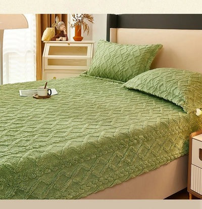 Housse de Matelas d'Hiver Matelassée en Velours