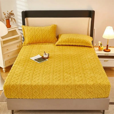 Housse de Matelas d'Hiver Matelassée en Velours
