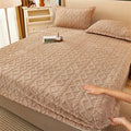 Housse de Matelas d'Hiver Matelassée en Velours