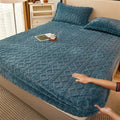 Housse de Matelas d'Hiver Matelassée en Velours