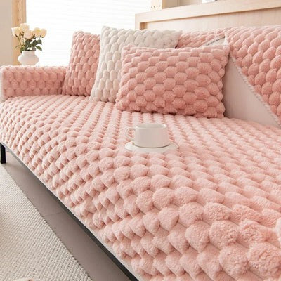 Housse de Canapé d'Hiver Peluche Antidérapante