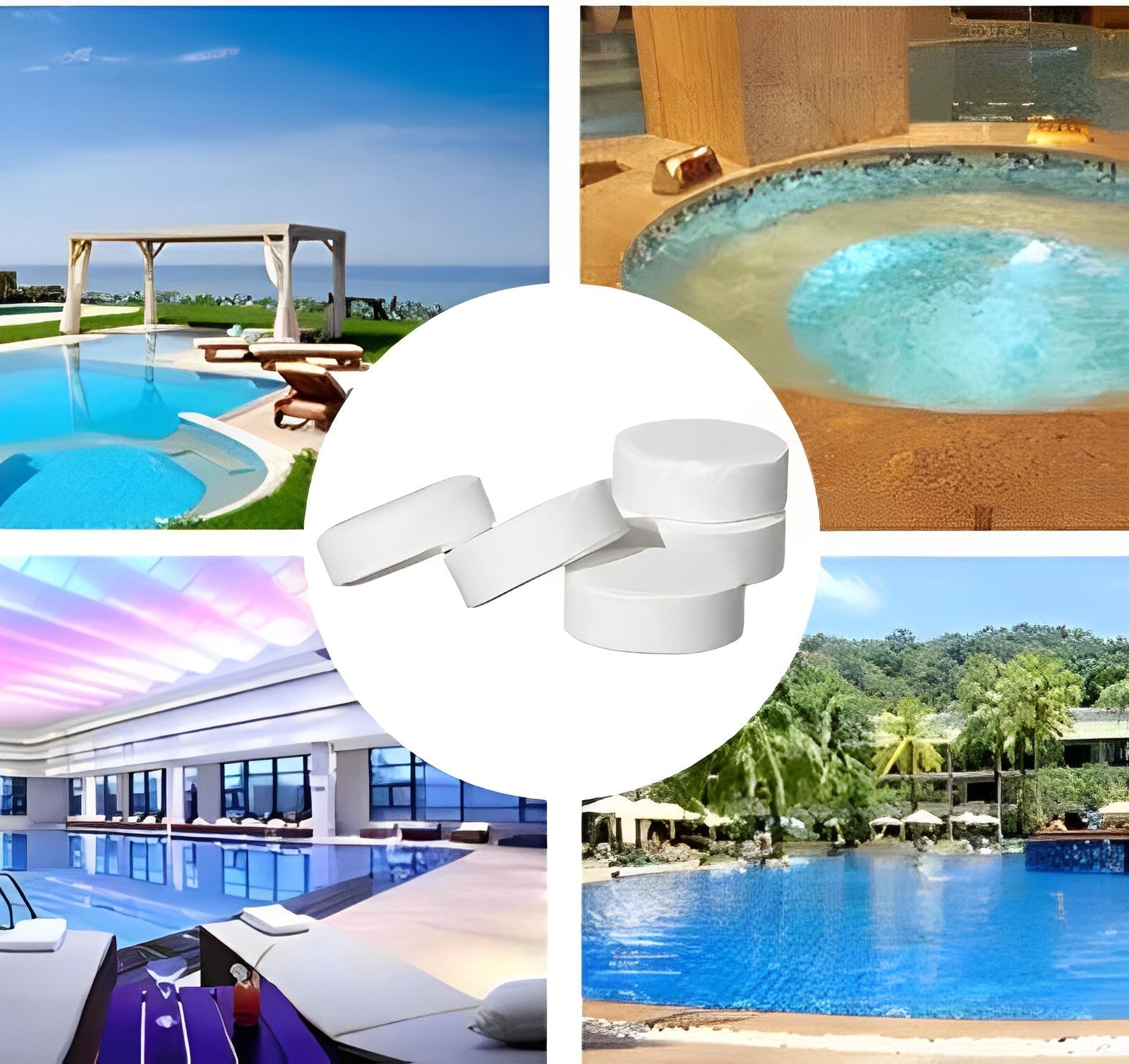 Capsule pour Nettoyer et Clarifier les Piscines - Pastilles Anti-Eau Verte
