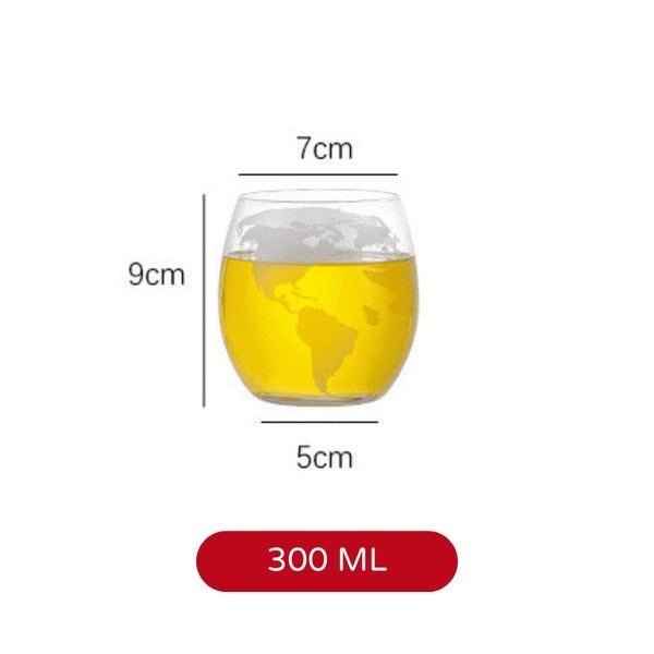 Carafe à Whisky Globe en Verre avec Support Élégant