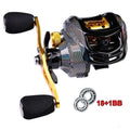 Moulinet de Pêche Professionnel Frein 10Kg et 19 Roulements - Snake
