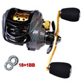 Moulinet de Pêche Professionnel Frein 10Kg et 19 Roulements - Snake
