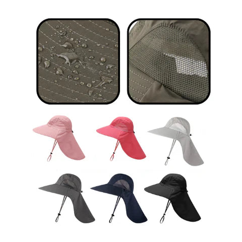 Chapeau Unisexe à Larges Bords Anti-UV UPF50+