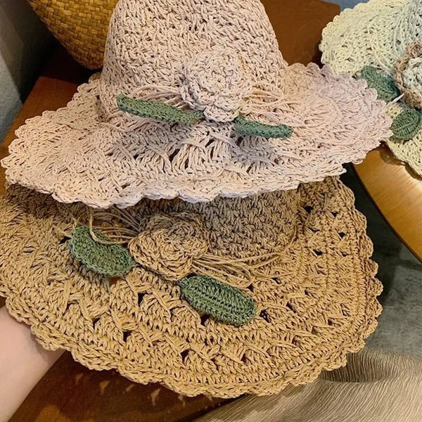 Chapeau d'Été Femme en Crochet Floral