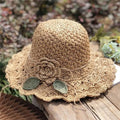 Chapeau d'Été Femme en Crochet Floral