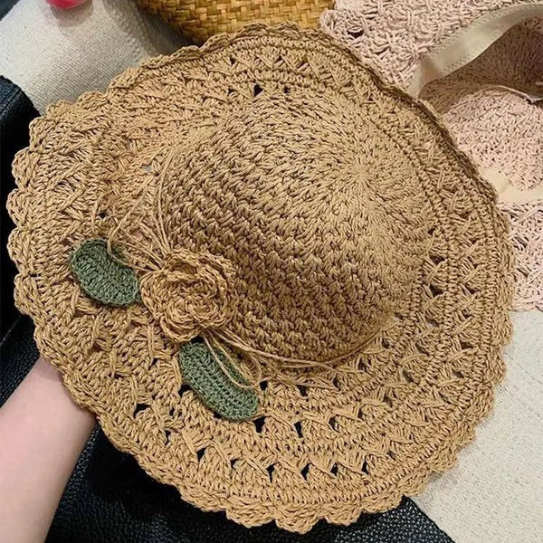 Chapeau d'Été Femme en Crochet Floral