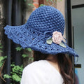 Chapeau d'Été Femme en Crochet Floral