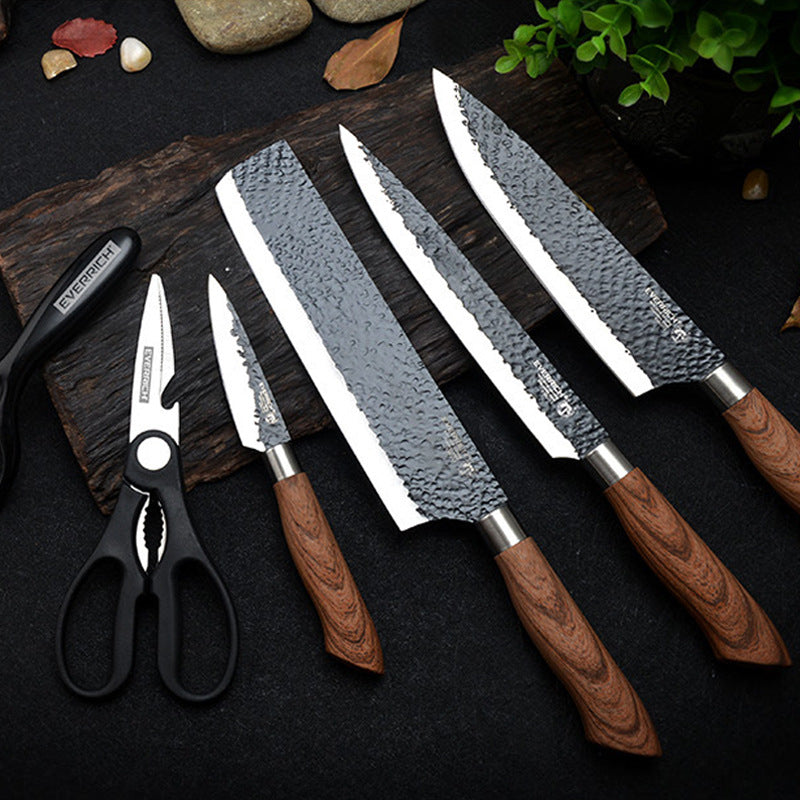 Set de Couteaux en Acier Carbone Forgé - 6 Pièces