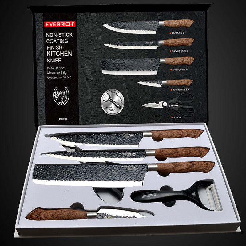 Set de Couteaux en Acier Carbone Forgé - 6 Pièces