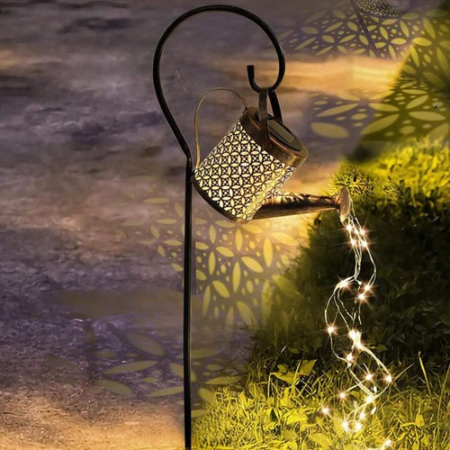 Décoration de Jardin Arrosoir avec Lumière LED Solaire
