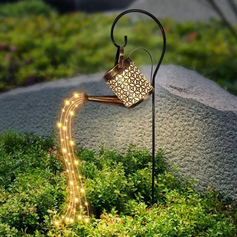 Décoration de Jardin Arrosoir avec Lumière LED Solaire