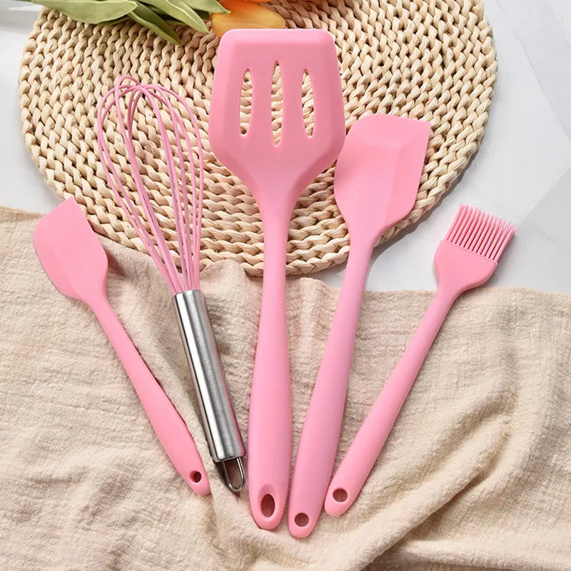 Ensemble Complet d’Ustensiles de Cuisine en Silicone