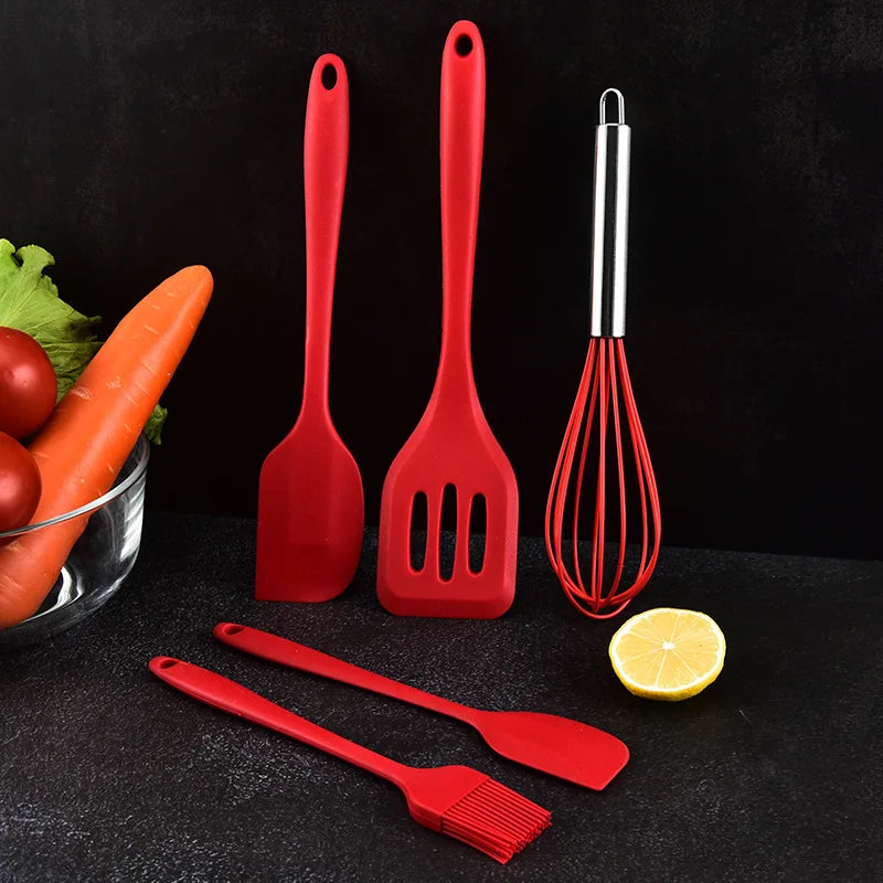 Ensemble Complet d’Ustensiles de Cuisine en Silicone