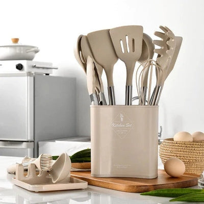 Ensemble d’Ustensiles de Cuisine en Silicone