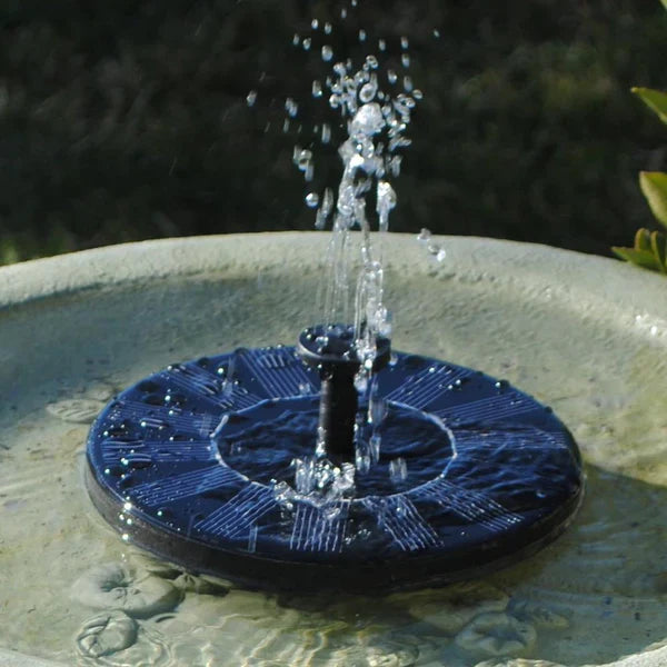Fontaine pour Oiseaux avec Panneau Solaire - Décoration de Jardin