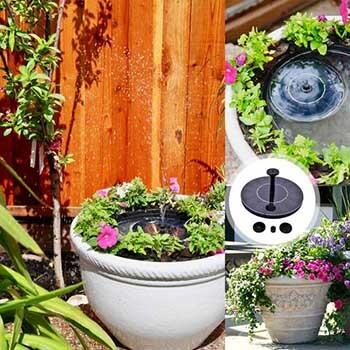 Fontaine pour Oiseaux avec Panneau Solaire - Décoration de Jardin