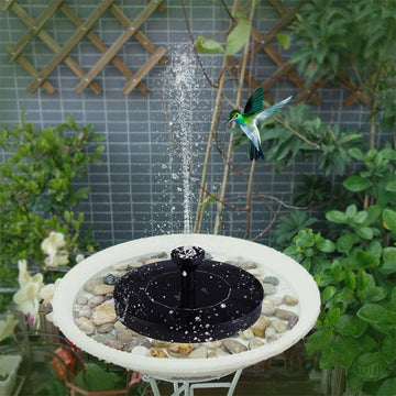 Fontaine pour Oiseaux avec Panneau Solaire - Décoration de Jardin