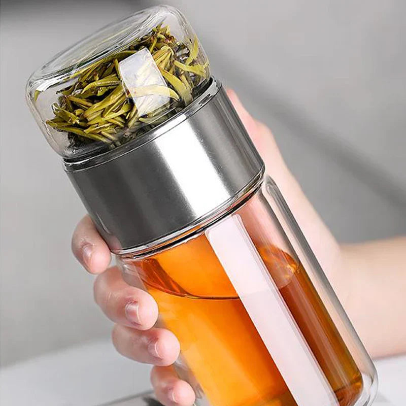 Garrafa para Chá de Vidro com Infusor - EcoTea