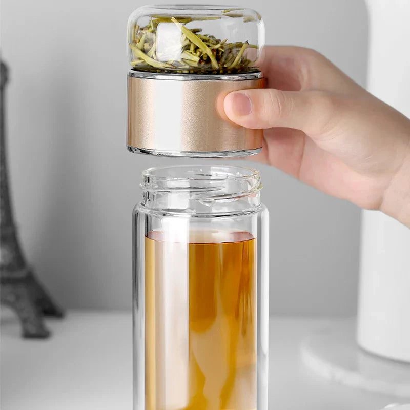 Garrafa para Chá de Vidro com Infusor - EcoTea