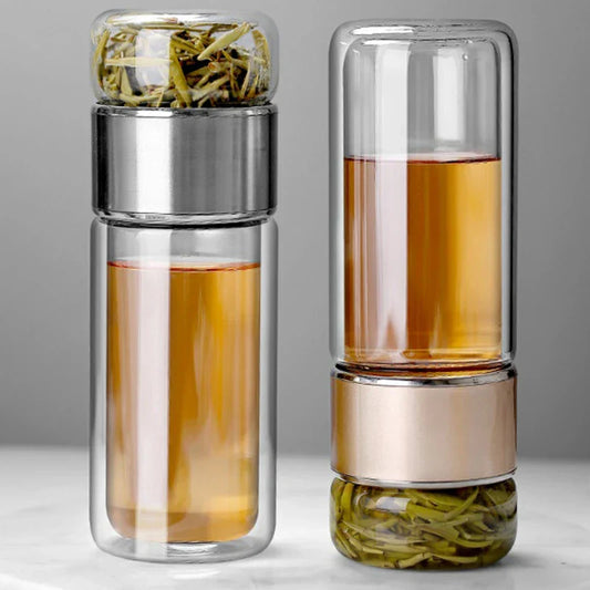 Garrafa para Chá de Vidro com Infusor - EcoTea