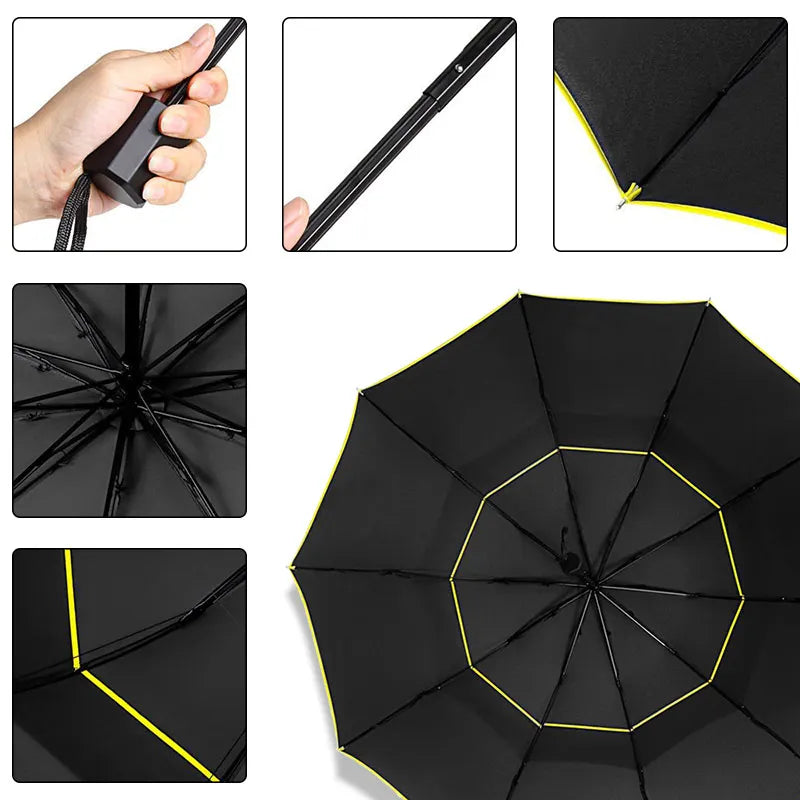 Parapluie Double Pliable Résistant au Vent - SkyShield