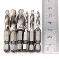 Kit 6 Forets en Acier Titanium 2 en 1 - Perce et Taraude